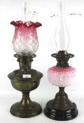 Two late 19th/early 20th century oil lamps.