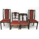 Four 19th and 20th century chairs.