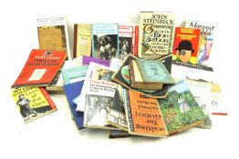 A quantity of books. Including volumes regarding poetry, novels, art, etc.