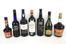 An assortment wines and fortified wines, etc.