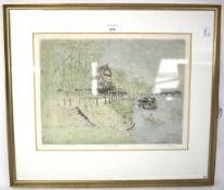Michael Blake, limited edition signed print, titled Riverside Inn. Ediition 4/30.