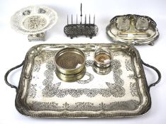 Assorted collectables and silver plate.
