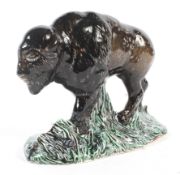 A contemporary Anita Harris ceramic figure of bison. Signed and stamped mark to underside.