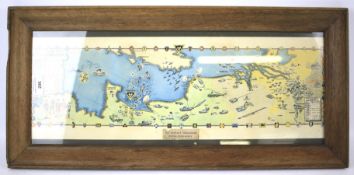 A 79th Armoured Division framed map.