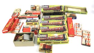 A collection of model railway kits and related accessories.