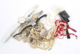 An assortment of costume jewellery.