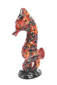 A contemporary Anita Harris studio pottery figure of a sea horse.