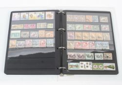 A stock book of stamps.