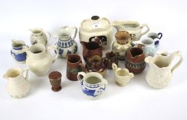 A group of 19th century English and Continental stoneware and Parian ware.