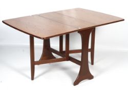 A retro drop-leaf dining table.