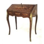A reproduction 19th century Dutch style Inlaid fall front bureau.