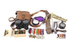 An assortment of military related items.