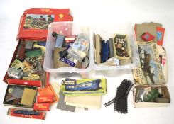 A collection of vintage model railway related items.