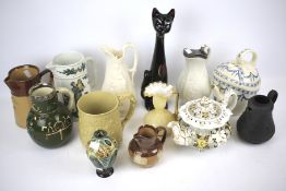 A collection of Staffordshire pottery, porcelain, stoneware and other items.