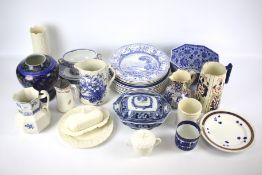 Assortment of 19th/20th century ceramics.