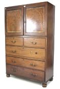 An early 20th century mahogany storage cabinet, converted compactum.