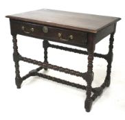 A 19th century oak side table.