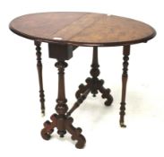 A Victorian oval Sutherland tea table.