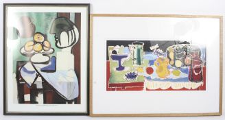 A print of a Still Life after Pablo Picasso and another after Patrick Heron.