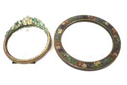 Two early 20th century plaster barbola mirrors.