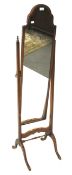 A 20th century wooden framed cheval mirror.