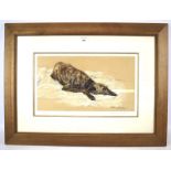 A limited edition print of a greyhound, signed Debbie Gillingham.