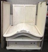 A white painted French wardrobe (disassembled).