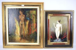 Two contemporary nude still life pictures.