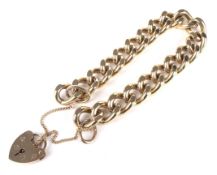 A vintage 9ct gold filed-curb link bracelet.