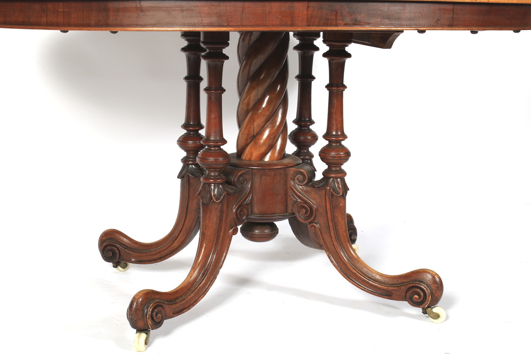 A Victorian walnut loo table. - Image 3 of 4