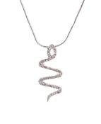 A modern 9ct white gold and diamond pendant necklace.