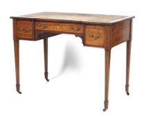 A Sheriton style inlaid Rosewood desk.