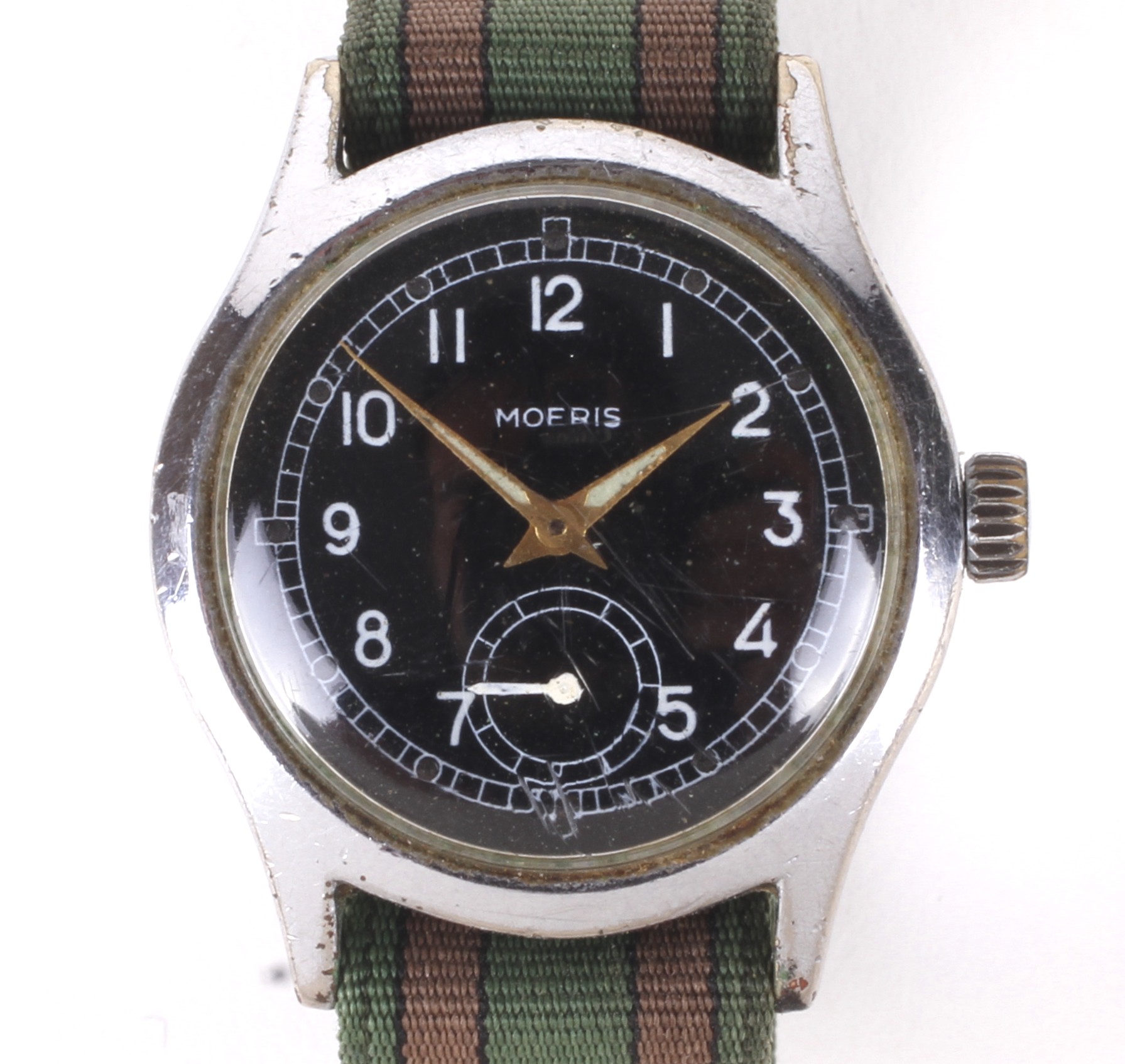 A Moeris military issue 'ATP' wristwatch.