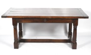 An oak plant top refectory table.