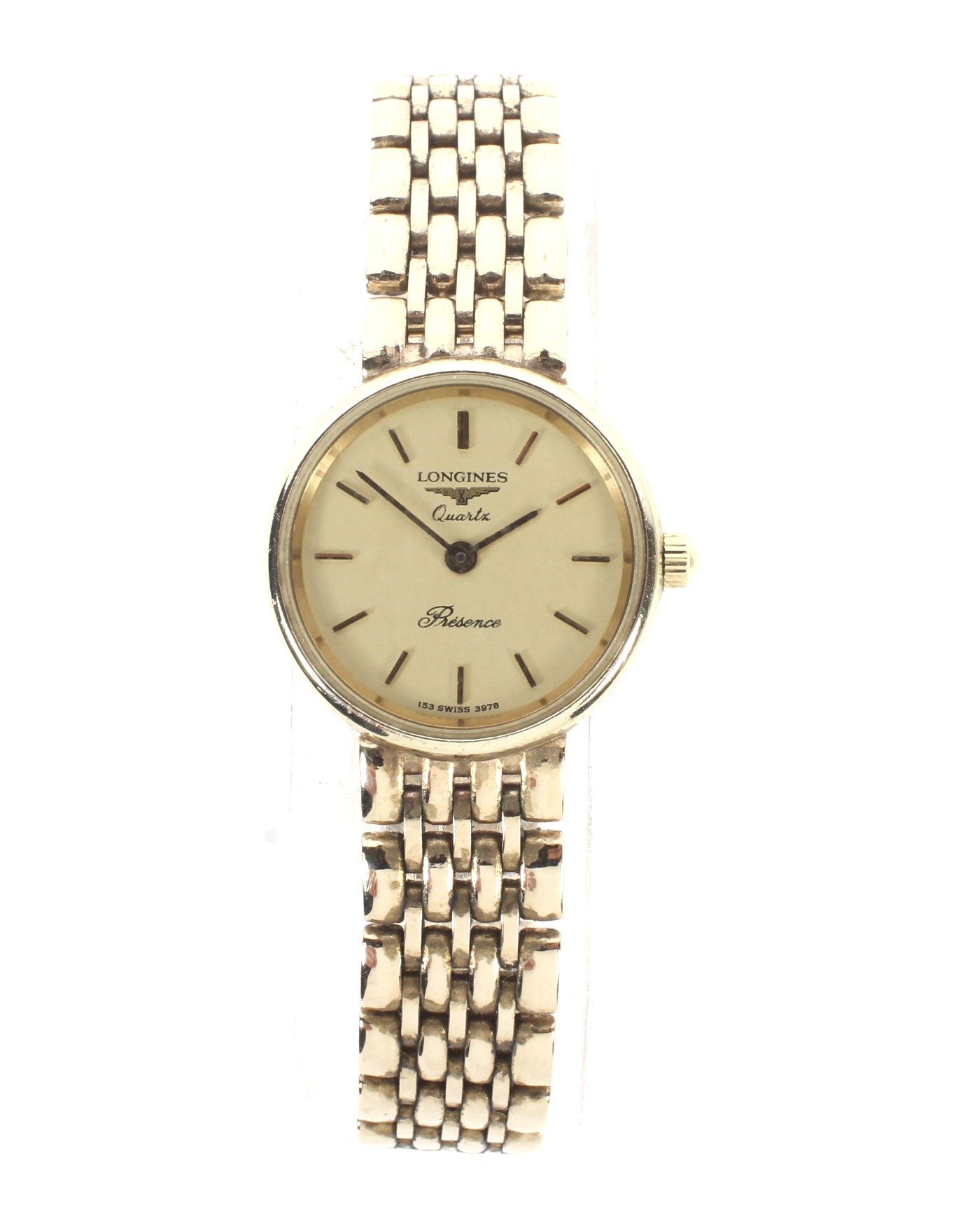 A Ladies 9ct gold Longines wristwatch with original gate bracelet hallmarked 375 with original box - Image 2 of 4