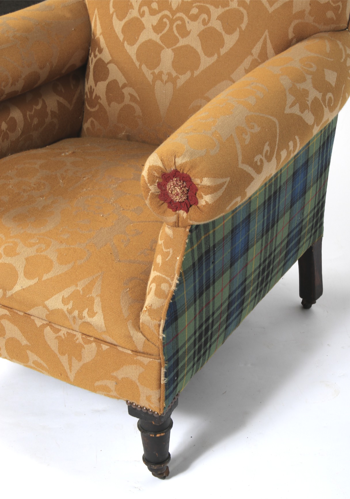 A Victorian upholstered armchair. - Image 2 of 2