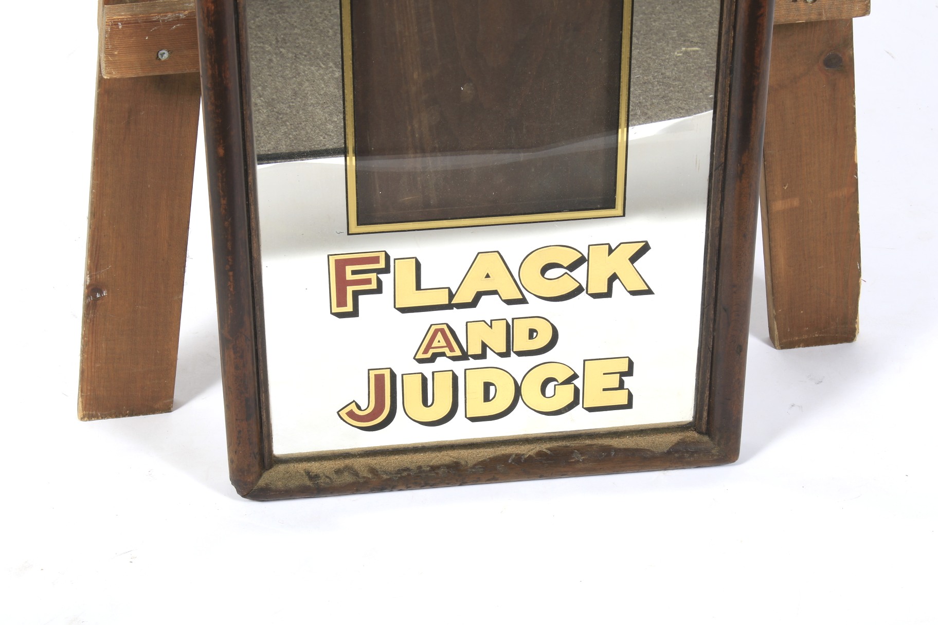 A vintage wooden framed advertising mirror. - Image 2 of 6
