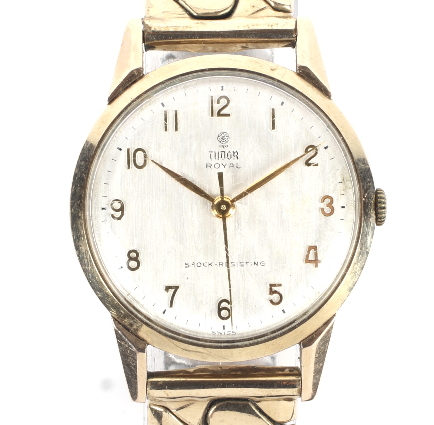 A gentlemans 9ct gold cased Tudor Royal manual wind wristwatch.