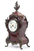 A late 19th century French Boulle work mantle clock.