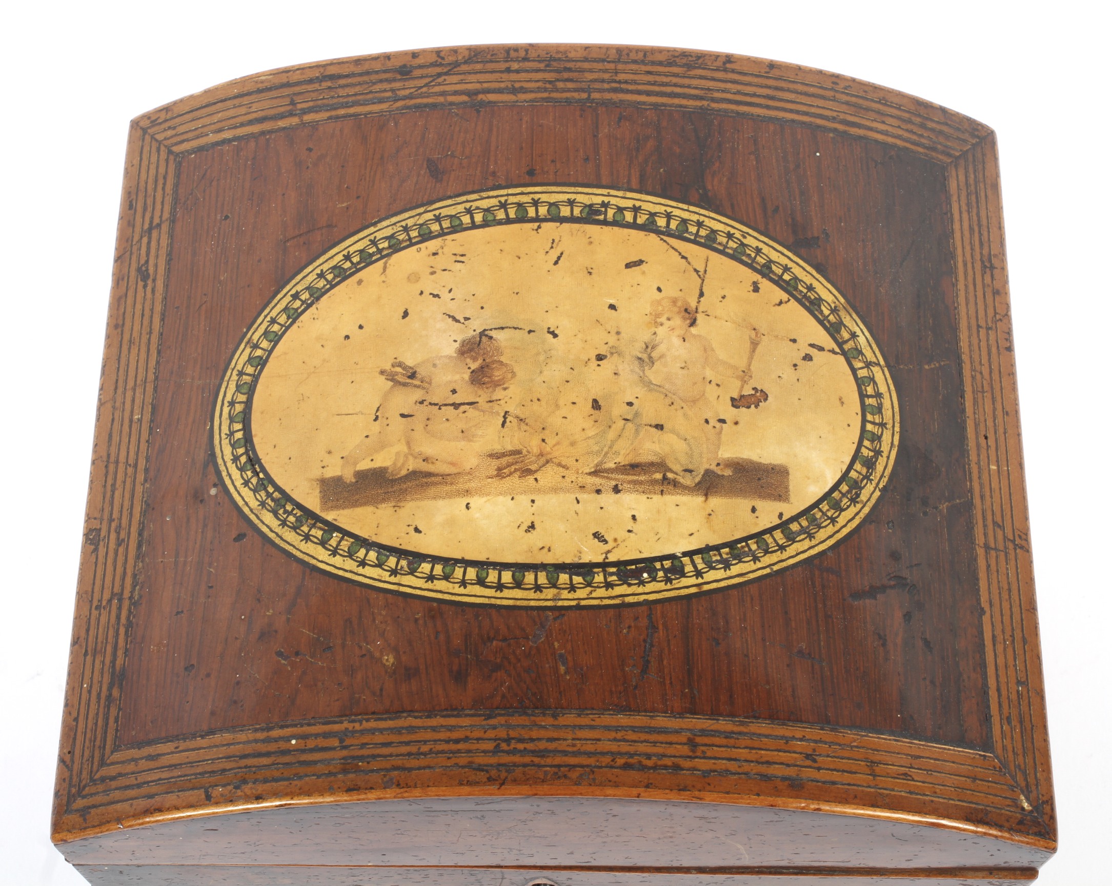 A 19th century dome topped rosewood work box. - Image 2 of 3