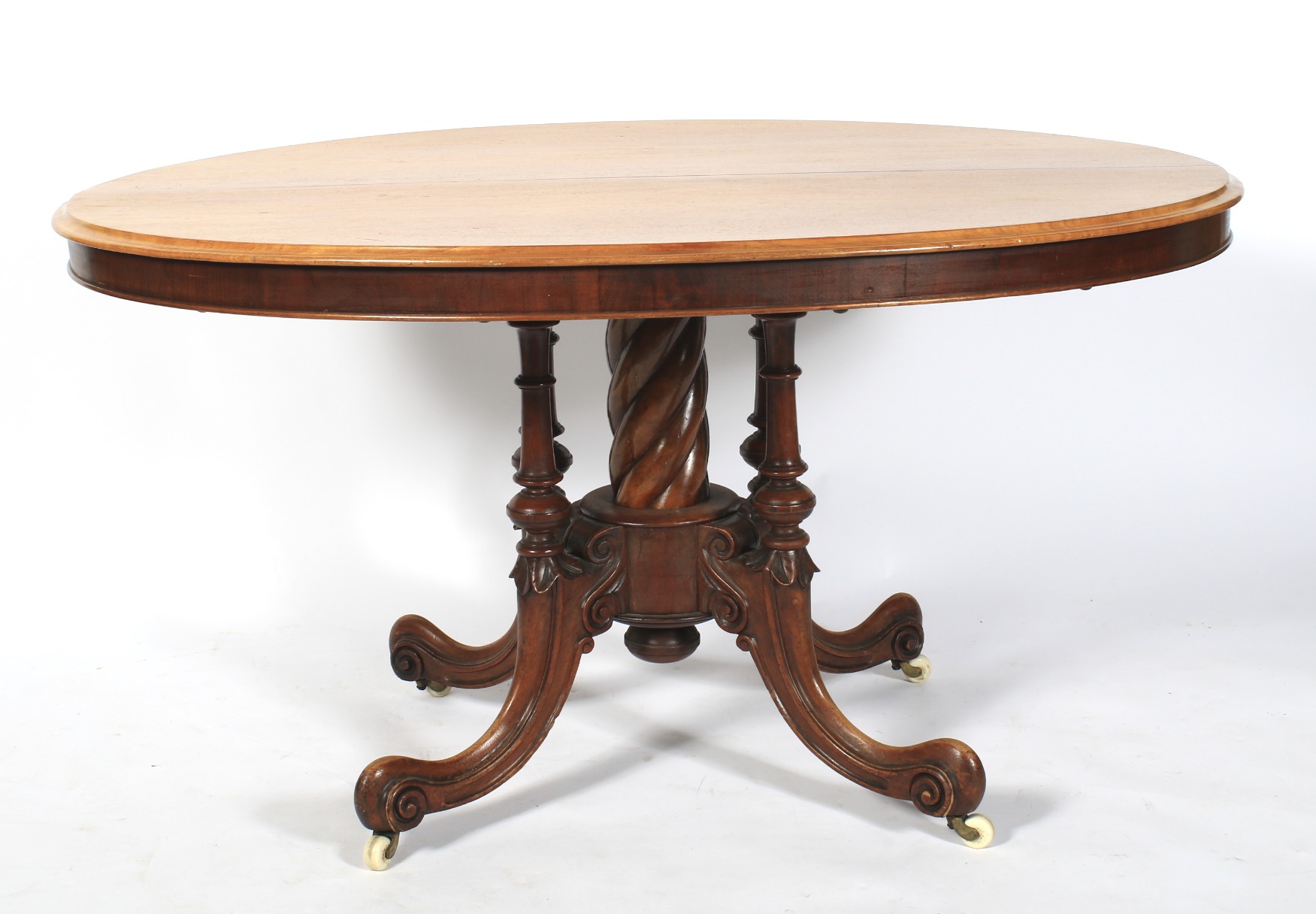 A Victorian walnut loo table. - Image 2 of 4