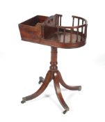 A Georgian and Edwardian converted cutlery mahogany stand of unusual form.