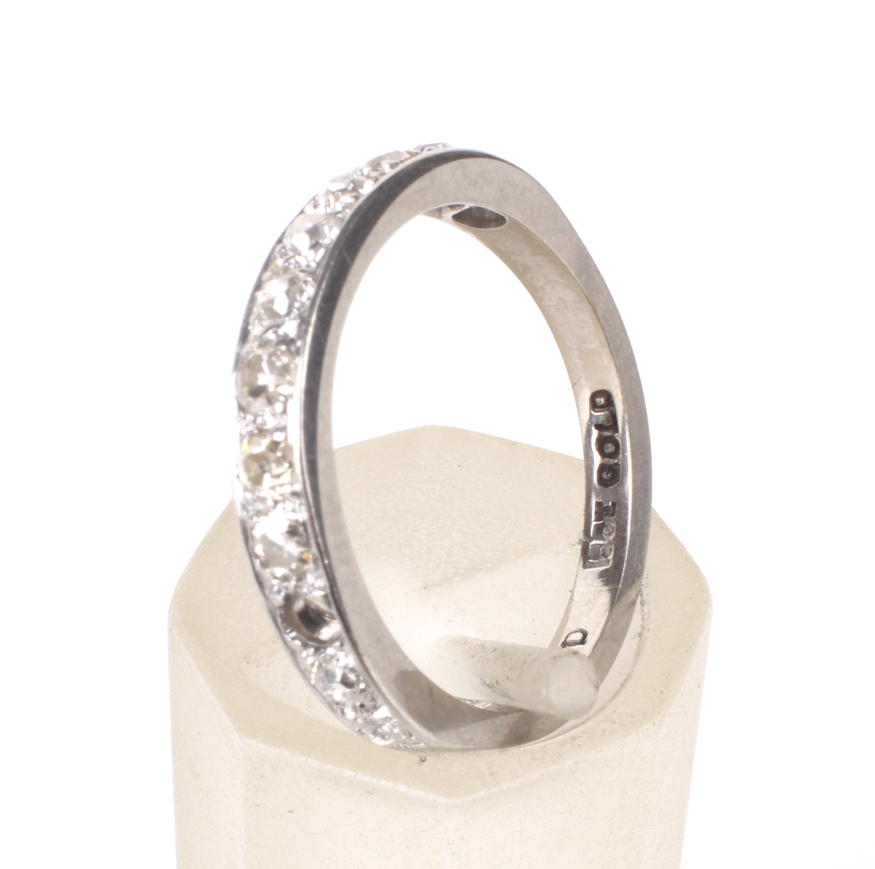 A mid 20th century gold and diamond half-eternity ring. - Image 4 of 5