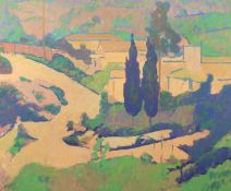 Colin Hayes (1919-2003), Continental Landscape, oil on canvas, signed lower left. 75cm x 62cm exc.