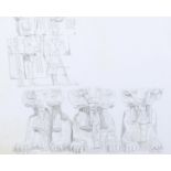 Richard Norman (20th/21st Century), Karnak, pencil on paper.