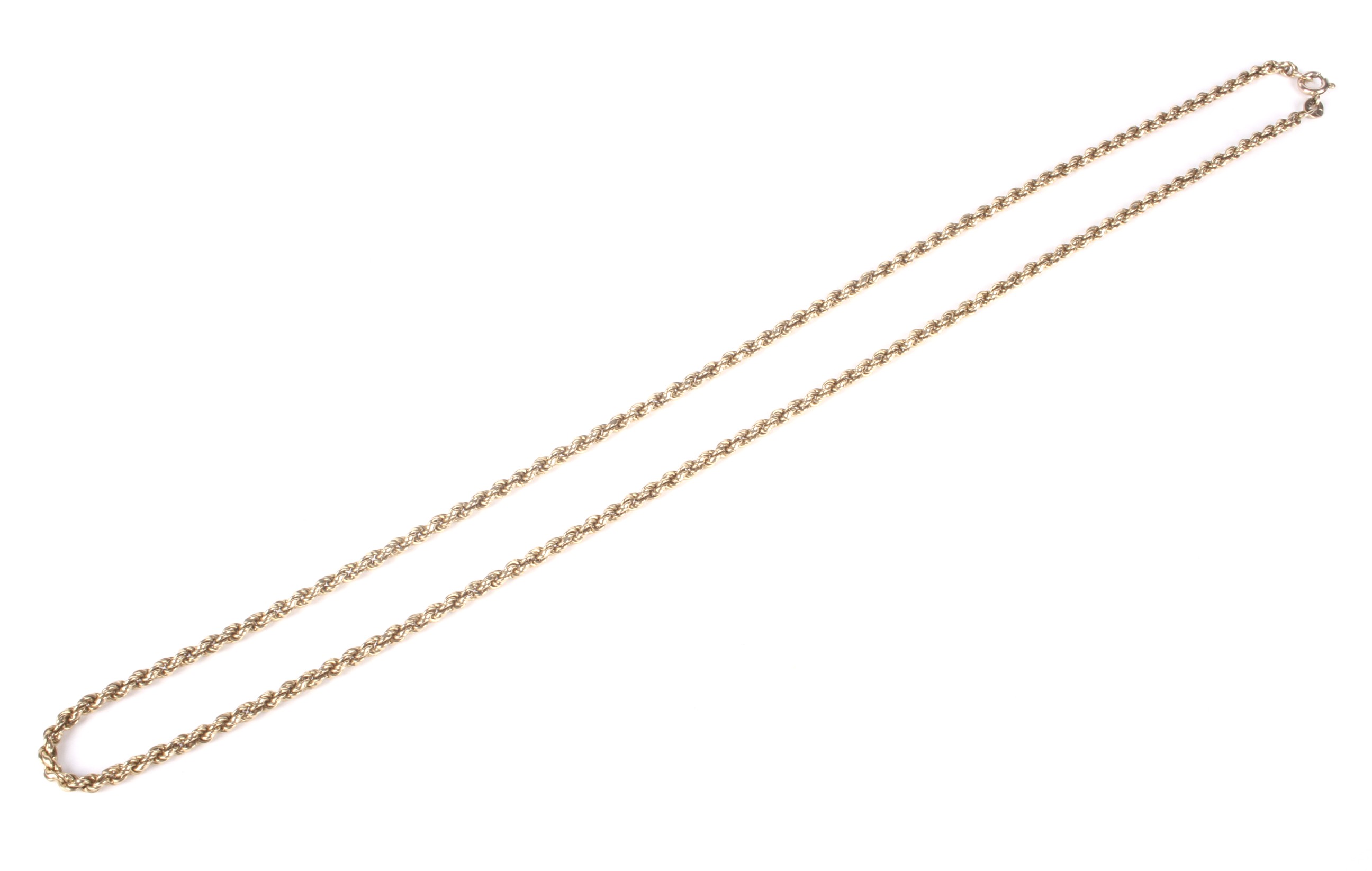 A vintage Italian 9ct gold rope twist necklace.