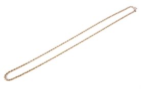 A vintage Italian 9ct gold rope twist necklace.