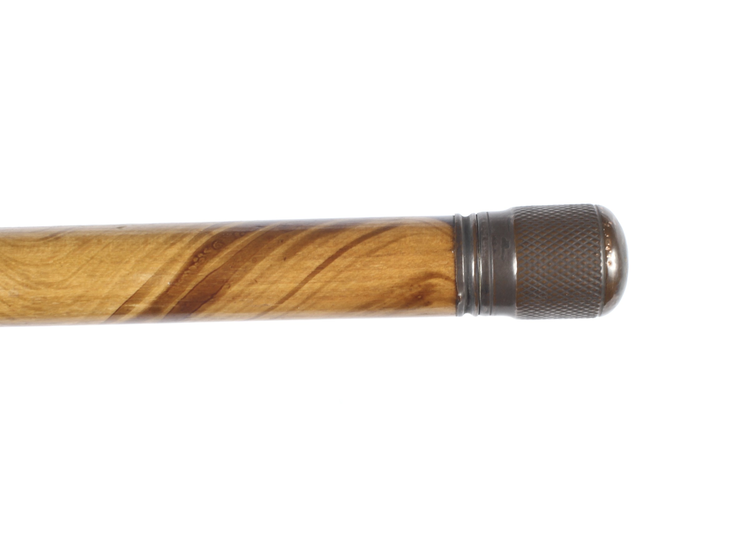 An unusual early 20th century novelty 'pen and pencil' walking cane. - Image 2 of 3