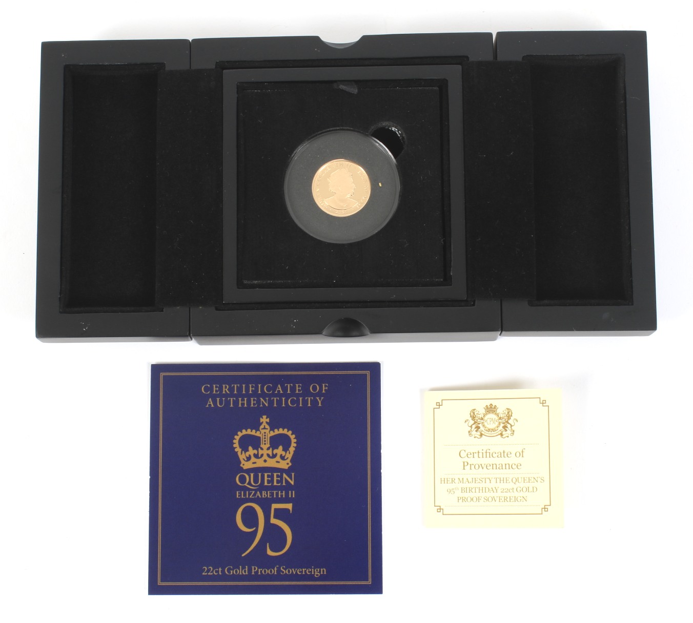 A Limited Edition 2021 sovereign celebrating the 95th birthday of Queen Elizabeth II. No.