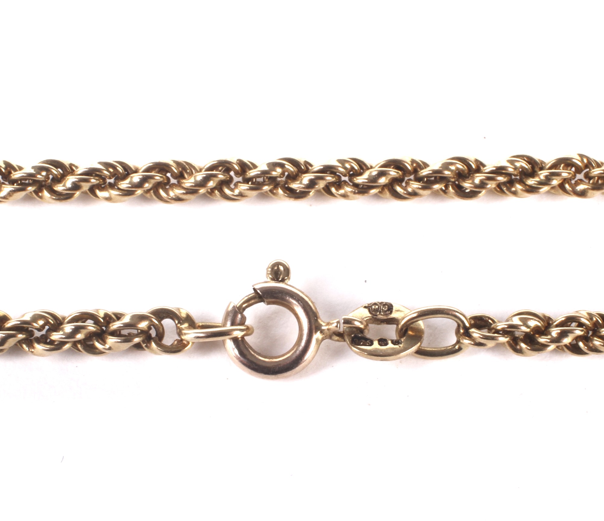 A vintage Italian 9ct gold rope twist necklace. - Image 2 of 2